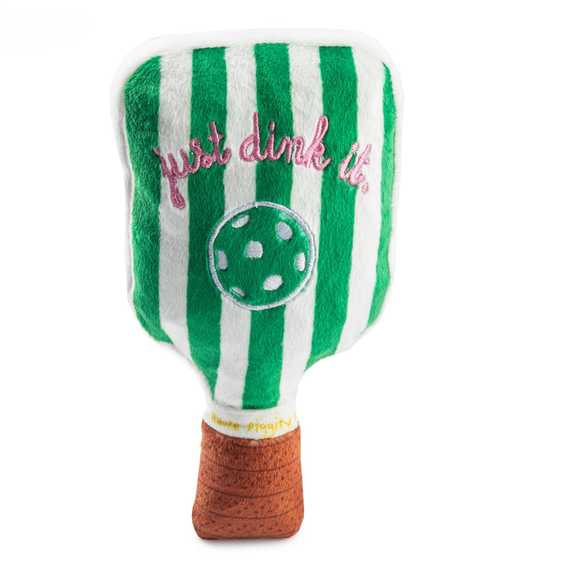 Green Stripe Pickleball Paddle Dog Toy | Squeaky Plush by Haute Diggity Dog