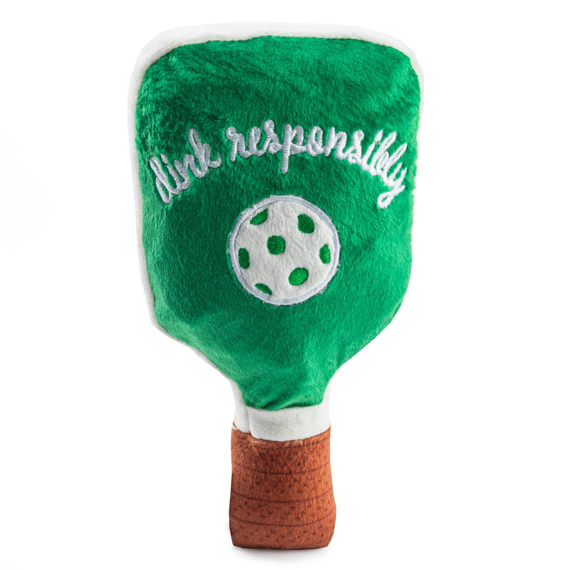 Green Stripe Pickleball Paddle Dog Toy | Squeaky Plush by Haute Diggity Dog