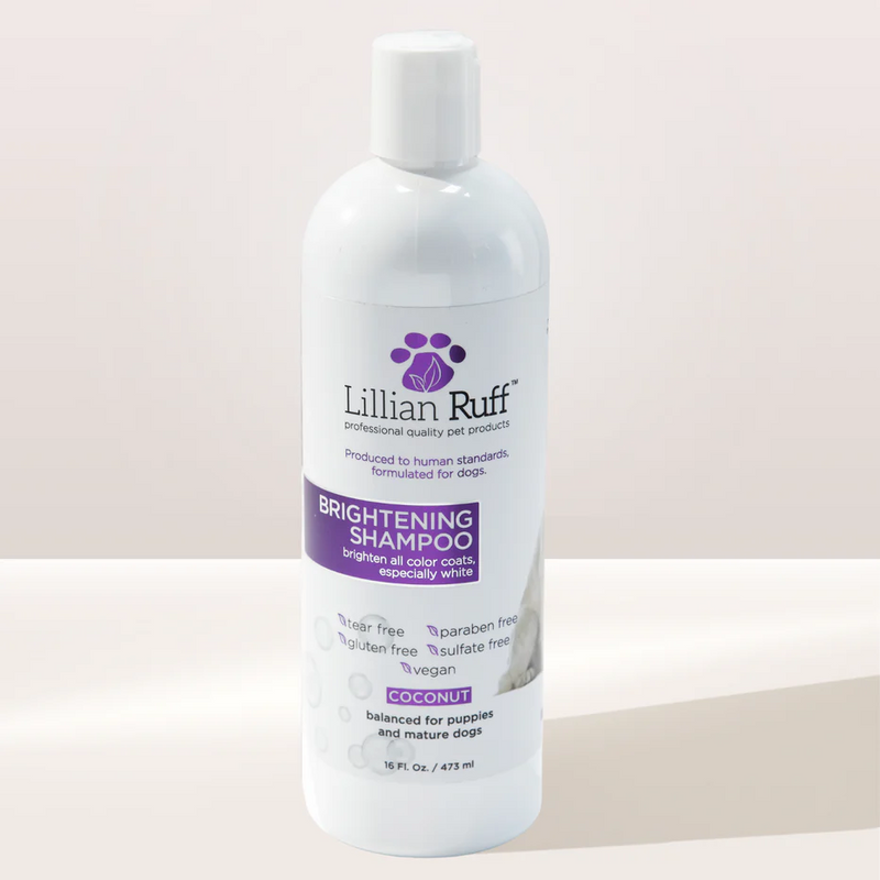 Lillian Ruff Brightening Shampoo for Dogs & Cats – Tearless Whitening Formula, 16 oz