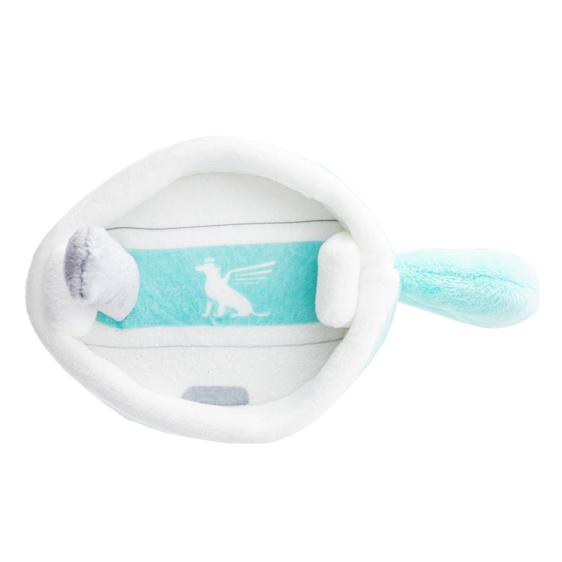 Squeaky Teal Snuggly Cup Dog Toy | Plush Tumbler Fun for Pups