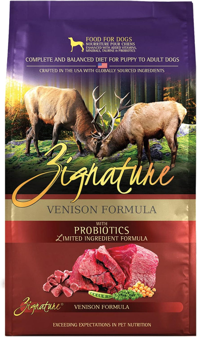 Zignature Venison Limited Ingredient Dry Dog Food / 12.5LB | Novel Protein & Hypoallergenic Formula