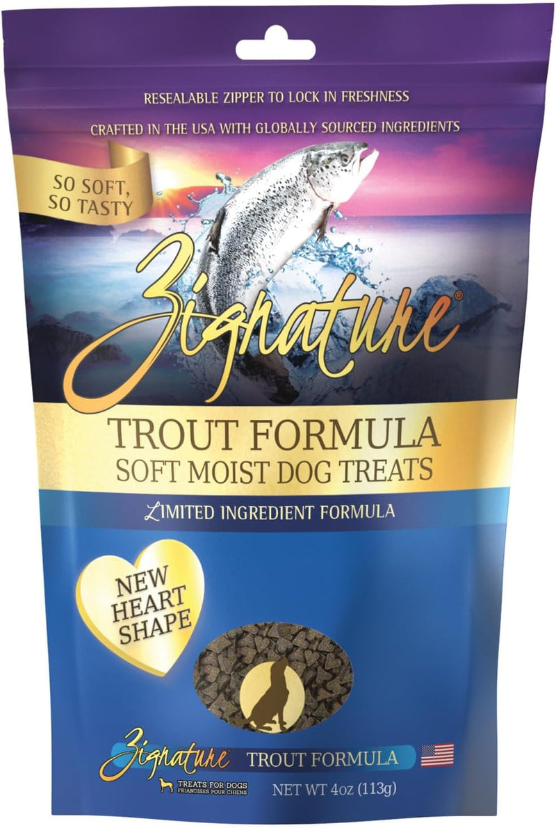 Zignature Trout Soft Dog Treats 4oz | Grain-Free & All-Natural