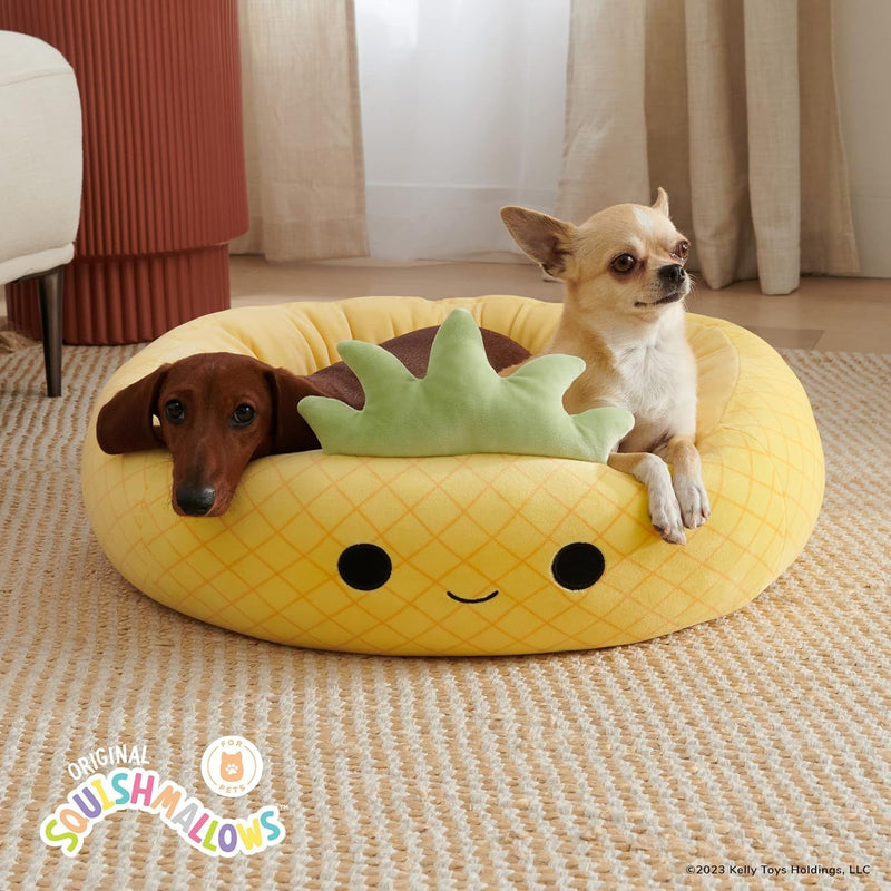 Squishmallows 20-Inch Maui Pineapple Pet Bed - Small Ultrasoft Official Squishmallows Plush Pet Bed