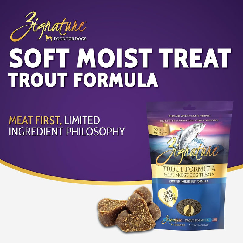 Zignature Trout Soft Dog Treats 4oz | Grain-Free & All-Natural