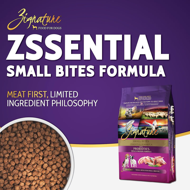 Zignature Zssential Small Bites Limited Ingredient Dry Dog Food / 12.5LB | Multi-Protein & Digestive Support