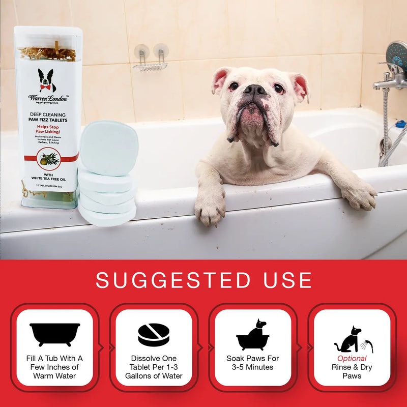 Warren London Deep Cleaning Paw Fizz Soak – Gentle Paw Care & Freshening