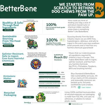 Betterbone Hard - Durable, All - Natural, No Nylon, Sustainable - SMALL (dogs under 25lbs) - American PuppyBetterBone