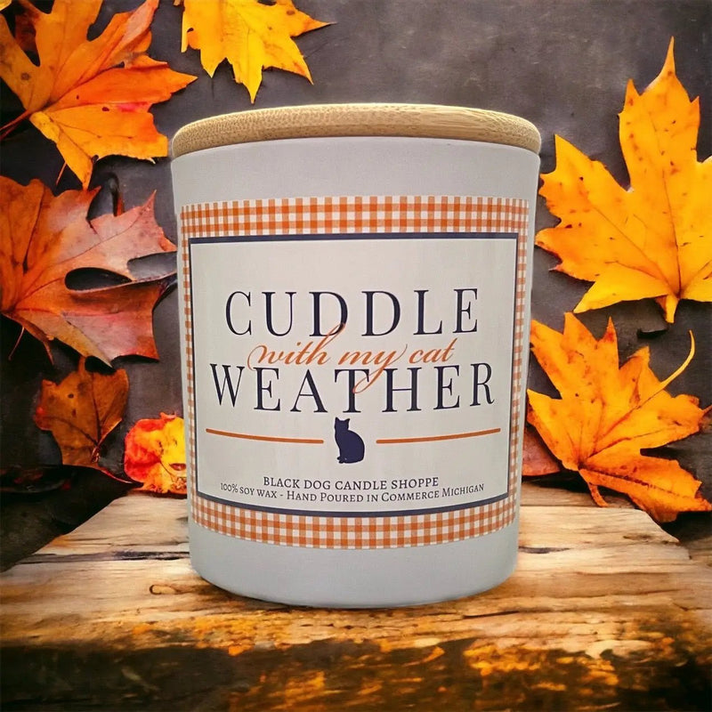 Cuddle with My Cat Weather - Apple Cider Donut - American PuppyThe Black Dog Candle Shoppe