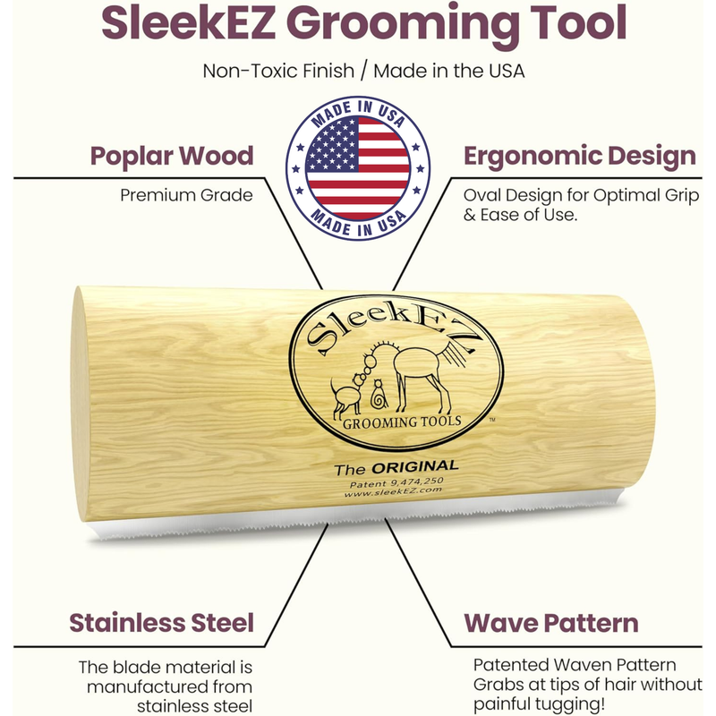 SleekEZ® 5-Inch DeShedding Brush – Effortless Grooming