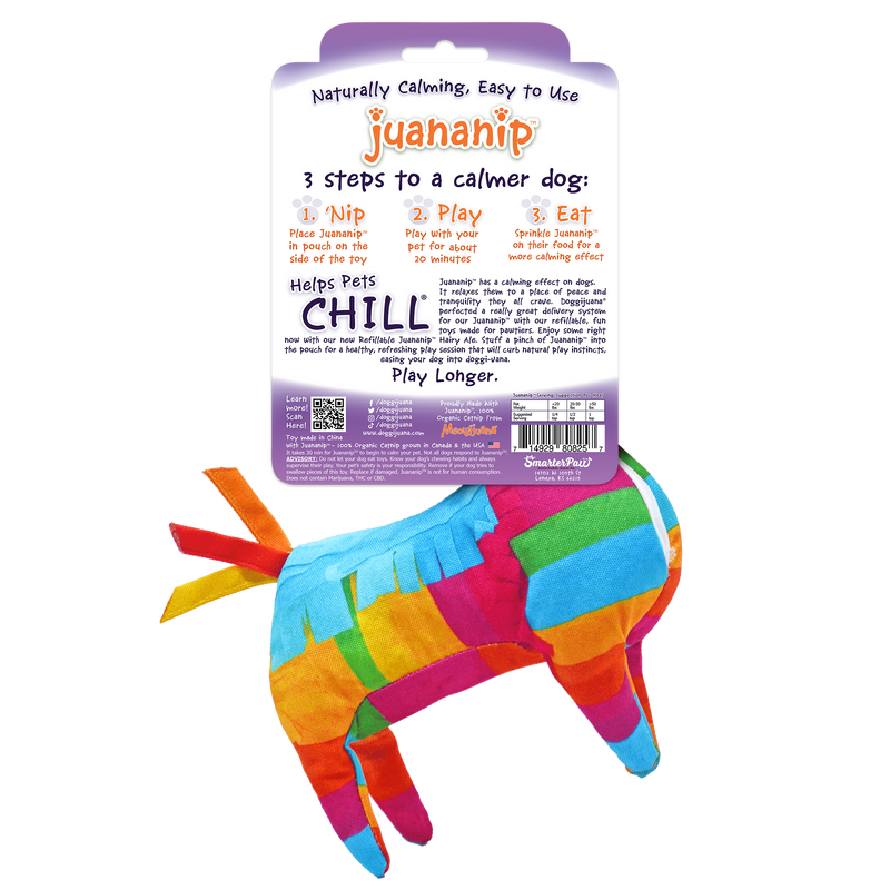 Get the Pawty Started Refillable Llama Piñata Toy with Juananip™ – Doggijuana's Relaxing Catnip for Dogs