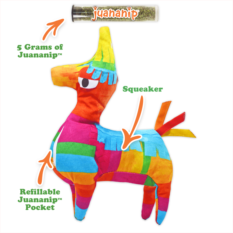 Get the Pawty Started Refillable Llama Piñata Toy with Juananip™ – Doggijuana's Relaxing Catnip for Dogs