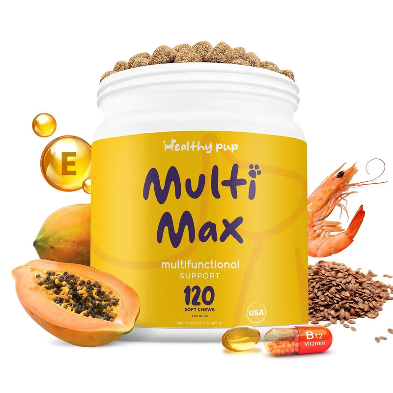 Healthy Pup Multi Max All - in - One Dog Multivitamin, 120 Count - American PuppyChew + Heal