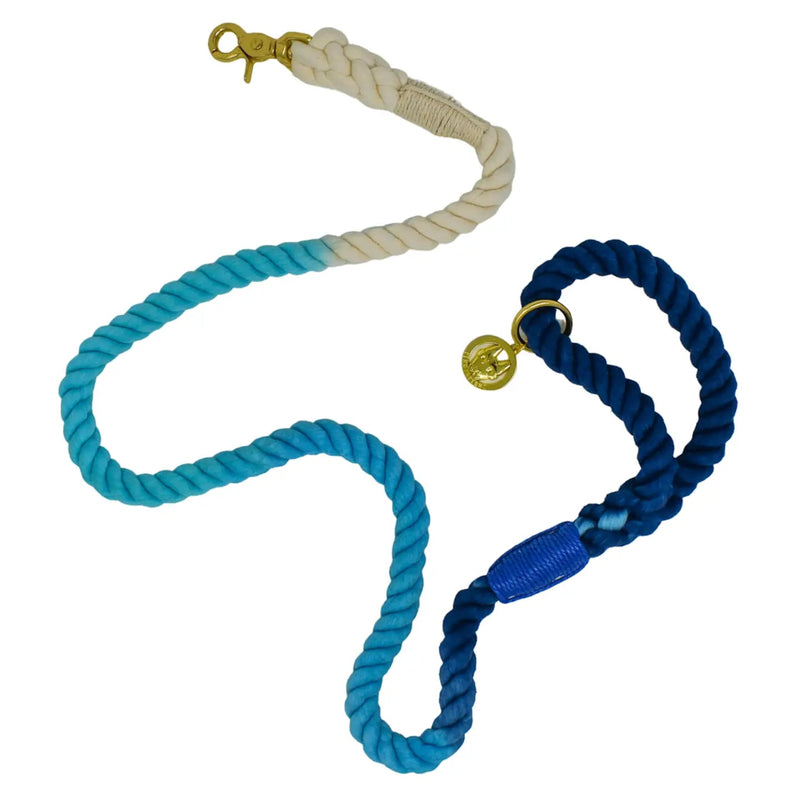 Kennedy Rope Dog Leash | Dog Leash | Blue Ombre Leash - American PuppyPink Papyrus