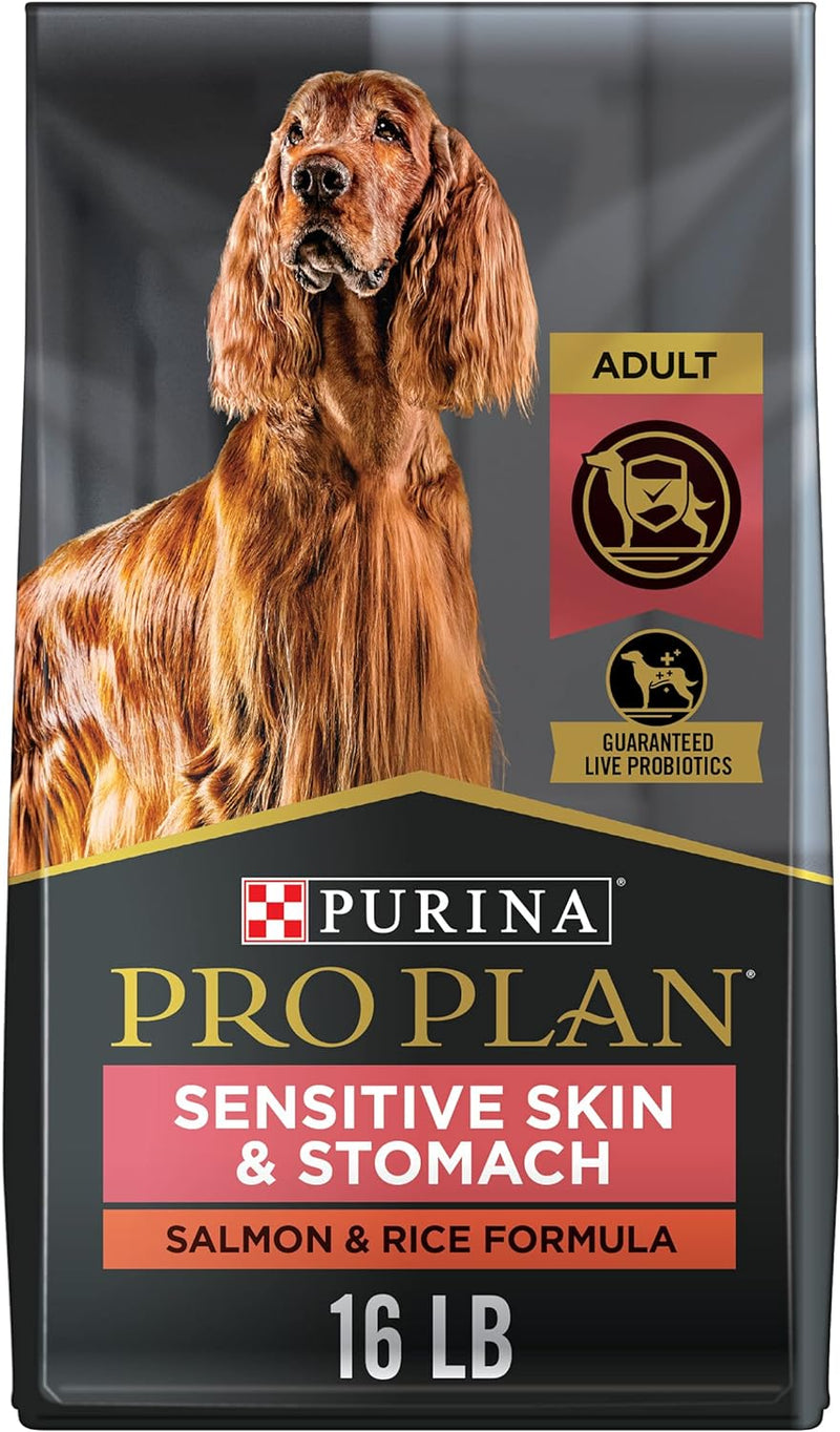 Purina Pro Plan Adult Sensitive Skin & Stomach Salmon & Rice Formula Dry Dog Food 16 lb - American PuppyPurina