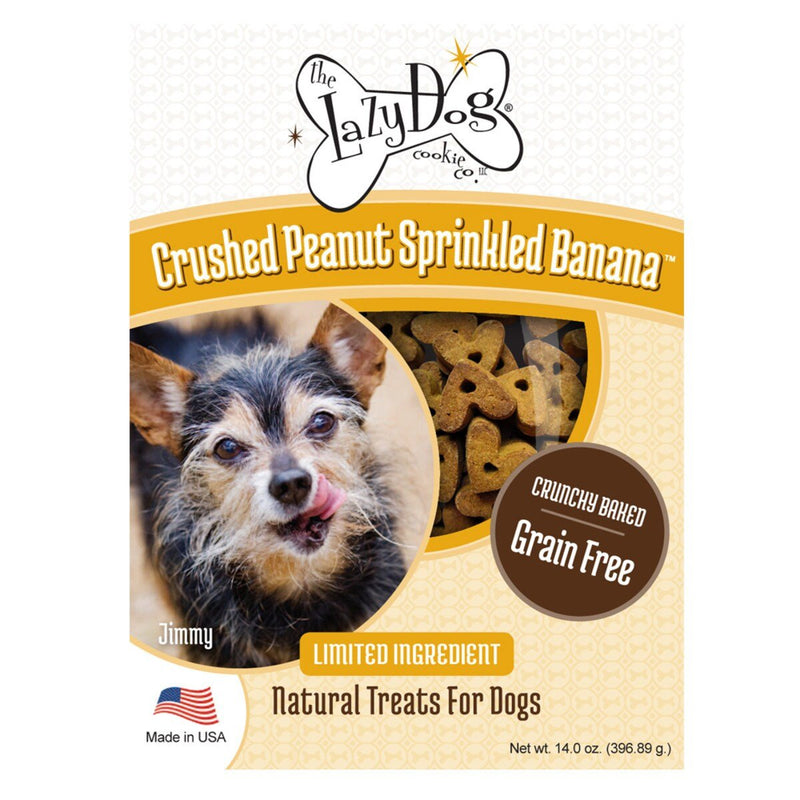 The Lazy Dog Grain Free Crushed Peanut Sprinkled Banana Soft Baked Dog Treats 14oz - American PuppyThe Lazy Dog