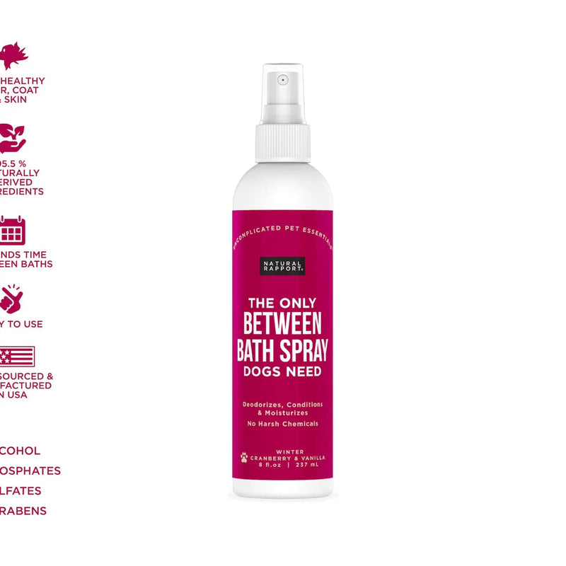 The Only Between Bath Spray Dogs Need - Cranberry & Vanilla - American Puppy Pet BoutiqueNational Rapport