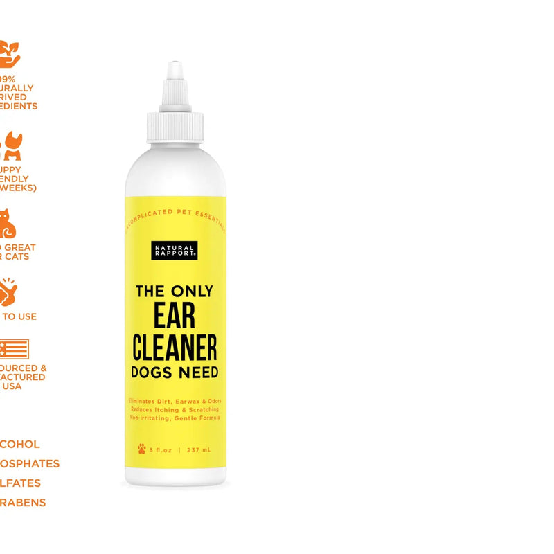 The Only Ear Cleaner Dogs Need - 8 ounces - American PuppyNatural Rapport