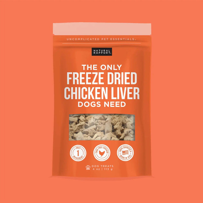 The Only Freeze Dried Chicken Liver Dogs Need - 4 ounces - American PuppyNatural Rapport