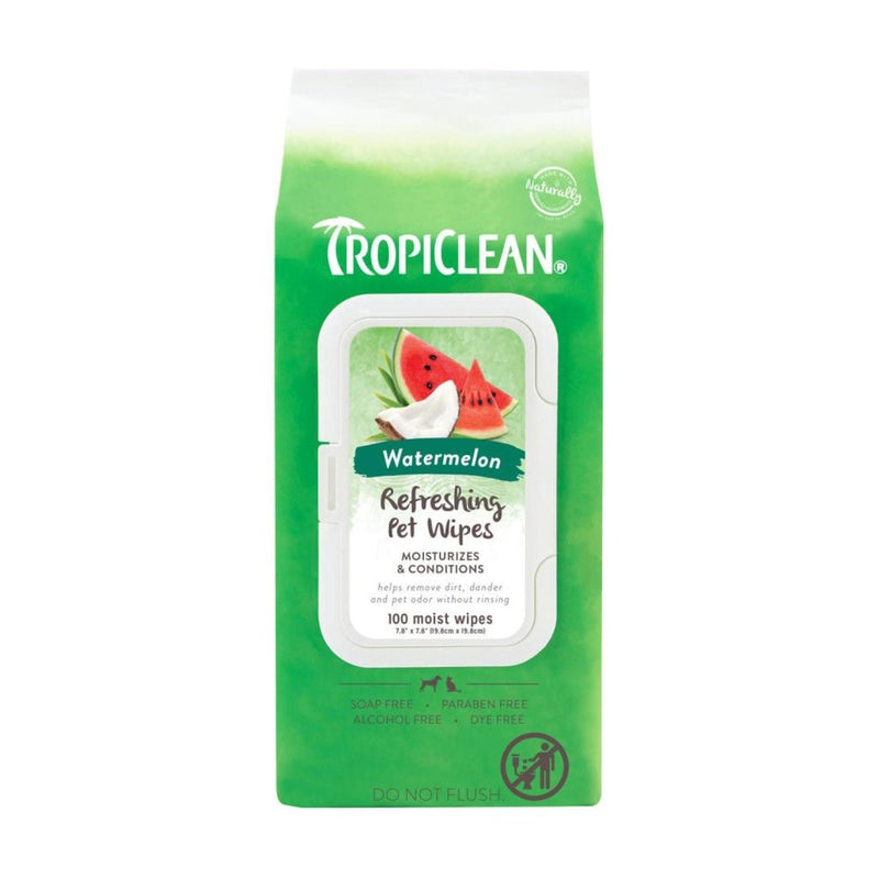 Tropiclean 2 - In - 1 Watermelon Wipes 100CT - American PuppyTropiclean